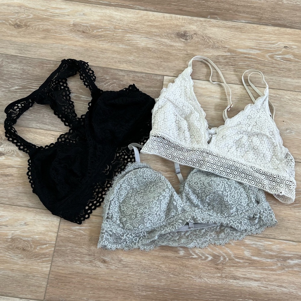 Aerie lace neutral bralettes lot/ bundle